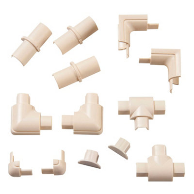 D-Line Magnolia Micro 13 Piece Trunking Kit (D)8mm(W)16mm from B&Q