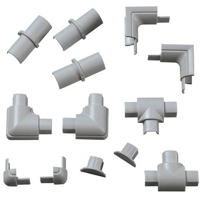 D-Line Aluminium Effect Micro 13 Piece Trunking Kit (D)8mm(W)16mm from B&Q