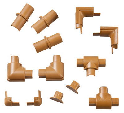 D-Line Wood Effect Micro 13 Piece Trunking Kit (D)8mm(W)16mm from B&Q
