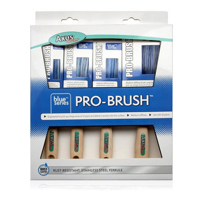 Axus Super Smooth Brush Set Of 4(1.5"2X2"3") Paint Brushes from B&Q