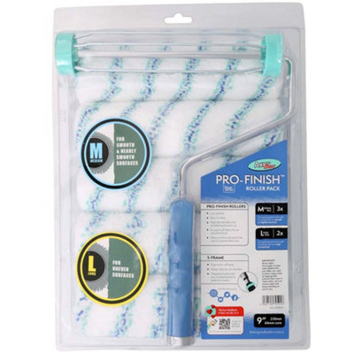  - Axus Pro-Finish Roller Pack (5 X Rollers & Frame) 9 Inch