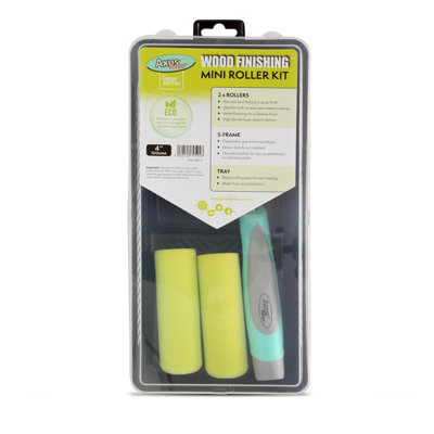 Axus Wood Finishing Mini Roller Kit 5Pc 4 Inch from B&Q
