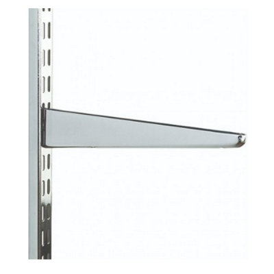 Charles Watson Twin Slot Shelving Bracket 120mm Chrome from B&Q
