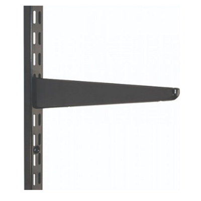 B&Q -  Twin Slot Shelving Bracket 320mm Black