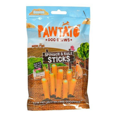 B&Q Benevo Pawtato Sticks Spinach & Kale 120G (Pack Of 12)