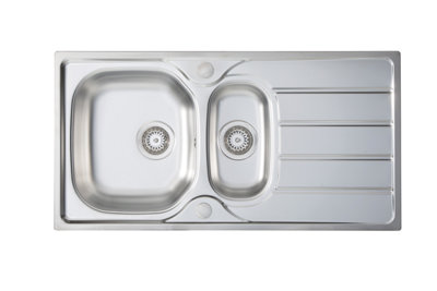 Carysil Ain 1.5 Bowl Inset Steel Sink & Waste from B&Q