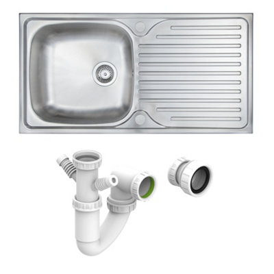 CARYSIL Aare 1.0 Inset Steel Sink With Waste & Plumbing Kit