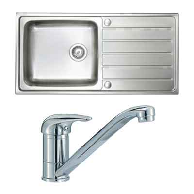 Carysil Arno 1.0 Bowl Inset Steel Sink & Tap Pack