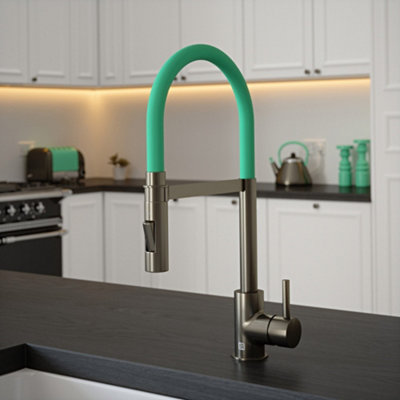 B&Q -  Gun Metal Mixer Spray Tap With Aqua Tube