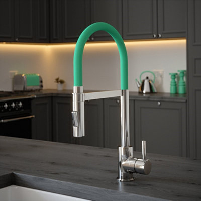 B&Q -  Chrome Mixer Spray Tap With Aqua Tube
