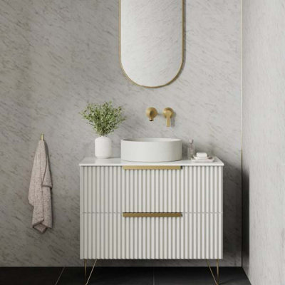 B&Q -  Classic Collection Classic Marble Hydro-Lock T&g Wall Panel 2400mm X 1200mm