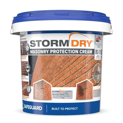 Stormdry Masonry Waterproofing Cream (5L) 25-Year Bba Approved Exterior BrickStoneConcreteStoneMortarSandstone Sealer from B&Q