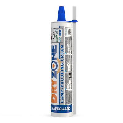 Dryzone Cream Damp Proofing (Dpc) - High-Strength Injection For Rising Damp Treatment. Bba & Wta Approved 310Ml