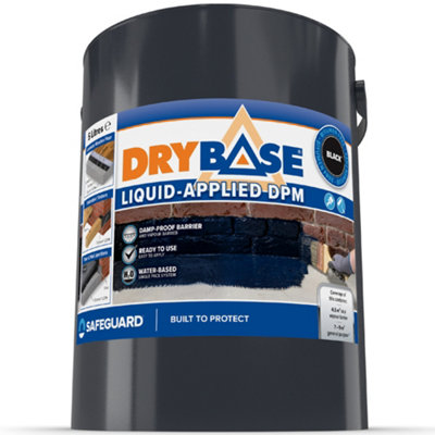 (5L, Black) Drybase Liquid Damp Proof Membrane (Dpm) - Damp Proof Paint For Interior Walls And Floors. Waterproof Paint. 5060132760642 - Image 5