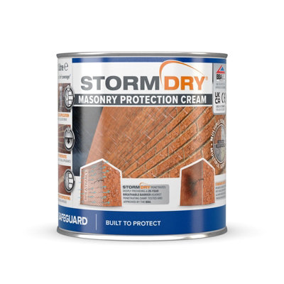 Stormdry Masonry Waterproofing Cream (1L) 25-Year Bba Approved Exterior BrickStoneConcreteStoneMortarSandstone Sealer from B&Q