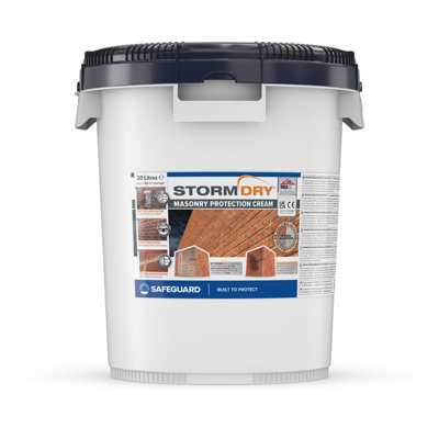 Stormdry Masonry Waterproofing Cream (20L) 25-Year Bba Approved Exterior BrickStoneConcreteStoneMortarSandstone Sealer from B&Q