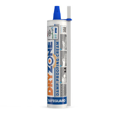 Dryzone Cream Damp Proofing (Dpc) - High-Strength Injection For Rising Damp Treatment. Bba & Wta Approved 310Ml