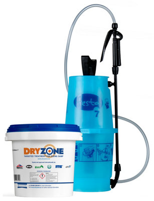 Dryzone Damp Proofing Injection Cream Dpc 5 Litres And Dryzone Pump from B&Q