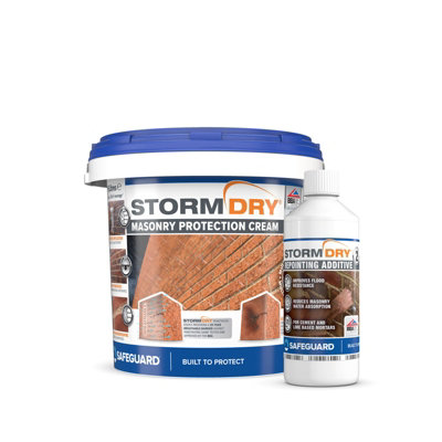 Stormdry Masonry Protection Cream 5L Bundle - Waterproofing Cream & Repointing Additive - Exterior Brick, Stone, Concrete - Image 3