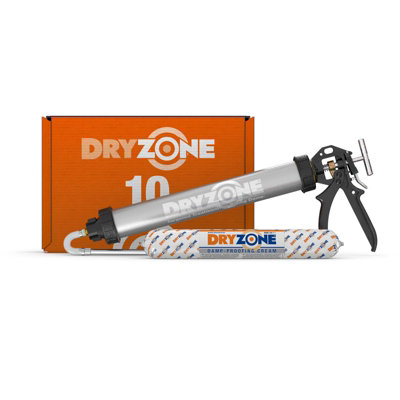 Dryzone 600Ml Damp Proofing Injection Cream Dpc X 10 + Dryzone Dpc Application GunRising Damp Treatment from B&Q