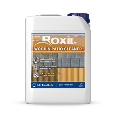 Roxil 100 Green MouldAlgae & Lichen Remover (5L)Cleaner For PatioDeckingFence & Paving. Biocidal Action For Outdoor Wood from B&Q