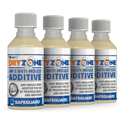 Dryzone Anti-Mould Paint Additive (100ml x 4) Concentrate | Makes Up to 5 Litre of Emulsion, Vinyl, Silk & Matt Paint Mould Resistant - Prevents Black Mould Growth for Up to 5 Years - Image 4