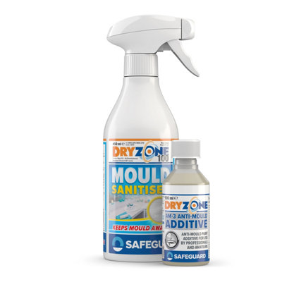 Dryzone Mould Sanitiser Spray & Anti-Mould Additive Bundle - 450ml Spray, 100ml Additive - Image 3