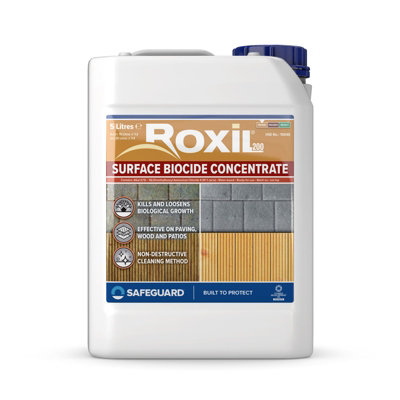 Roxil 200 Mould & Algae Remover (5L)DeckingFenceWooden StructuresPatios And Paving Cleaner (200 Concentrate) from B&Q