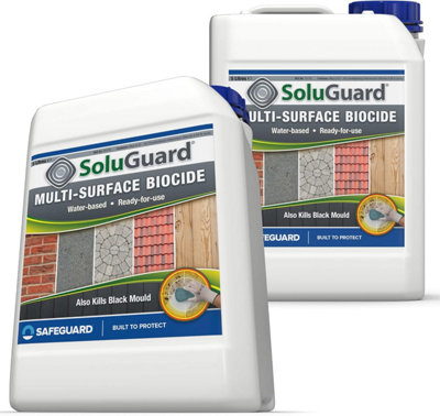 B&Q -  Multi Surface Biocide -2 X 5LHigh StrengthReady For Use Against FungiMouldAnd Algae Remover