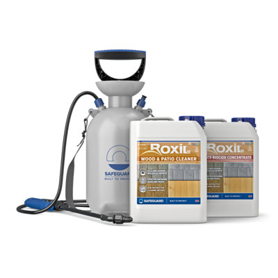 Roxil 100 MouldAlgae & Lichen Killer Cleaner 5 Litres X 2 And Sprayer Kit For Wood & Patio from B&Q