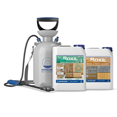 B&Q -  Wood Cleaning & Protection Sprayer Kit 25M²Wood Sealer & Cleaner For Outdoor DeckingShedFenceGarden Furniture