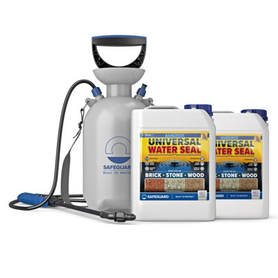 Raincheck Universal Waterseal (2 X 5 Litre & Sprayer) Breathable, Colourless, Exterior Brick, Wood And Stone Sealer 5060132764909 - Image 3