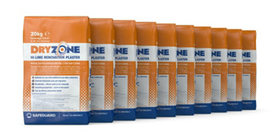 B&Q -  Hi-Lime Renovation Plaster 10 BagsBreathable Natural Lime Plaster For Damp WallsControls Salt Migration - Image 3