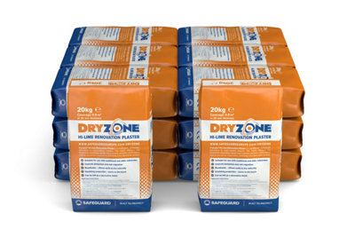 B&Q -  Hi-Lime Renovation Plaster 20 BagsBreathable Natural Lime Plaster For Damp WallsControls Salt Migration - Image 3