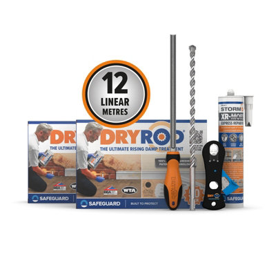 B&Q -  Damp Proofing Rods Dpc Kit: Treats 12 Linear Metres (9" Wall)Bba Approved Rising Damp Treatment - Image 4