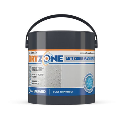 Dryzone Anti Condensation Paint (2.5 Litre, Matt Finish) Thermal Paint That Helps Prevent Mould And Fungal Growth White