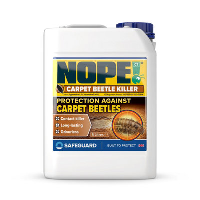 Nope! Nope Cp Carpet Beetle Killer - 5L - Fast Acting, Odourless And Stainless Carpet Beetle Treatment For Home Use.