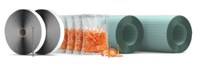 Drybase Plaster Mesh Membrane Kit - 40M2 - Low-Profile Plaster Membrane Mesh For Use On Damp Walls