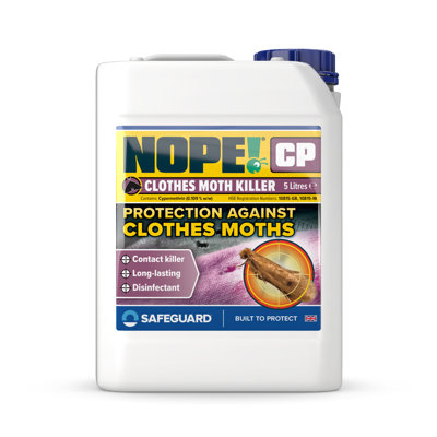 NOPE! Nope Cp Moth Killer (5 Litre) Fast ActingOdourlessLong-Lasting Moth Repellent For HomeClothesWardrobeRoom & Carpets from B&Q