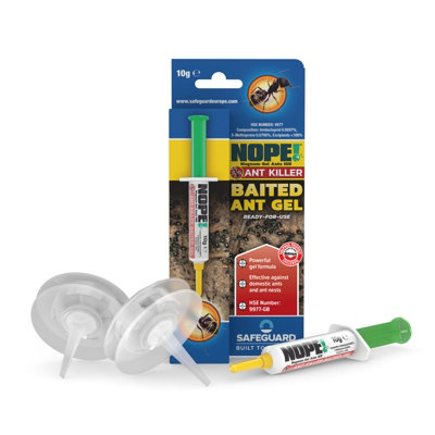 NOPE! Nope Ant Syringe 10G X 1 And Bait Station Traps With Spike X 2 from B&Q