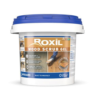 Roxil Wood Scrub Gel (3L)Oxalic Acid-Based Cleaner And Reviver For Weathered Outdoor TimberDeckingFence & Garden Furniture from B&Q