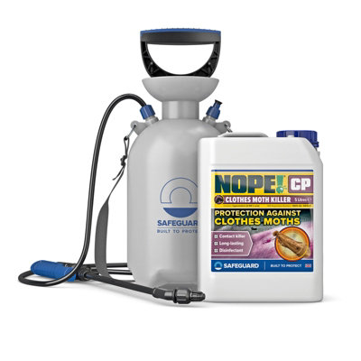 NOPE! Nope Cp Moth Killer (5L & Sprayer) Fast ActingOdourlessLong-Lasting Moth Repellent For HomeClothesWardrobeRoom & Carpets from B&Q