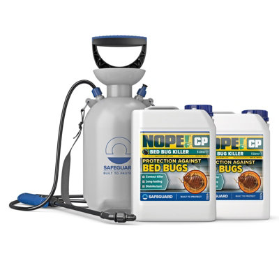 B&Q - Nope! Nope Cp Bed Bug Killer Spray Treatment (2X5L & Sprayer) Odourless & Non-Staining For MattressBed FramesCarpetsFurniture.