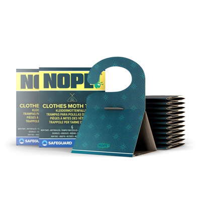 Nope! Nope Clothes Moth Traps (X12) Odourless Non-Toxic Pheromone Sticky Trap For CupboardsDrawers & ClothesChild & Pet Safe from B&Q