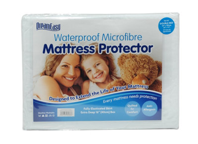 Dreameasy Bunk Bed Quilted Waterproof Mattress Protector from B&Q