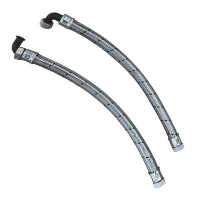 B&Q -  Water Softener Installation HosesSteel Braided 22mm 3/4" High Flow Max Flo