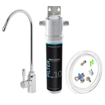 Monarch Ma12Ch Drinking Water Filter System Fittings + 3/8 Filter Tubing  + Tap from B&Q