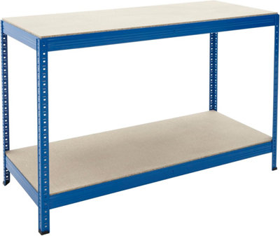 Bigdug Essentials Industrial WorkbenchChipboard Workstation Table900H X 1400W X 600D mm300 Kg Udl With Lower Shelf from B&Q