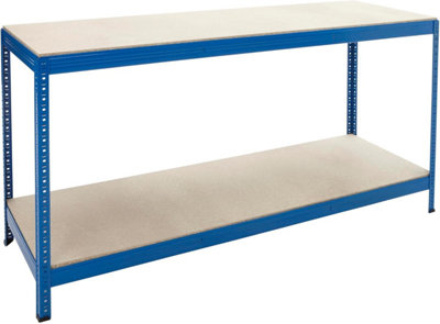 Bigdug Essentials Industrial WorkbenchChipboard Workstation Table900H X 1800W X 600D mm300 Kg Udl With Lower Shelf from B&Q