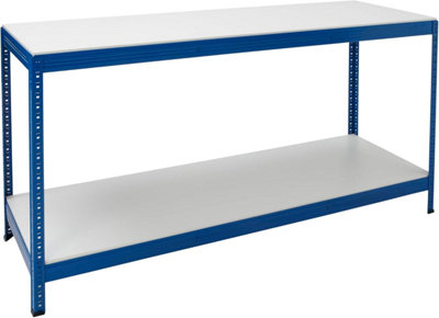 Bigdug Essentials Industrial WorkbenchMelamine Workstation Table900H X 1800W X 600D mm300 Kg Udl With Lower Shelf from B&Q